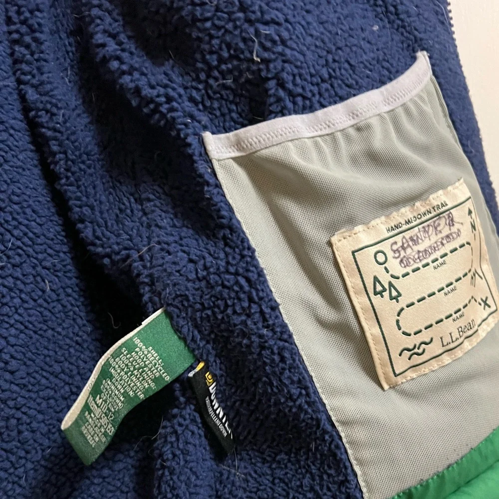 L.L. Bean Colorblock Down Puffer Jacket - Picture 4 of 4